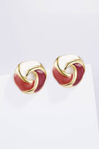 Boucles d'oreilles entrelacées émaillées en acier inoxydable BROOKE