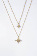 Collier double chaînes étoile en acier inoxydable CLARA