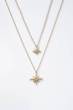 Collier double chaînes étoile en acier inoxydable CLARA