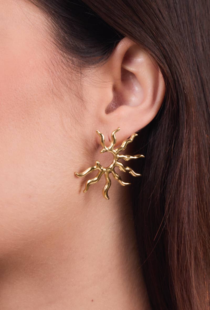 Boucles d'oreilles Soleil en acier inoxydable CAMILLE