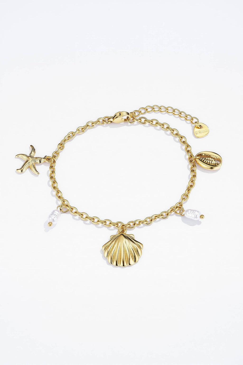 Bracelet coquillage doré en acier inoxydable REBECCA