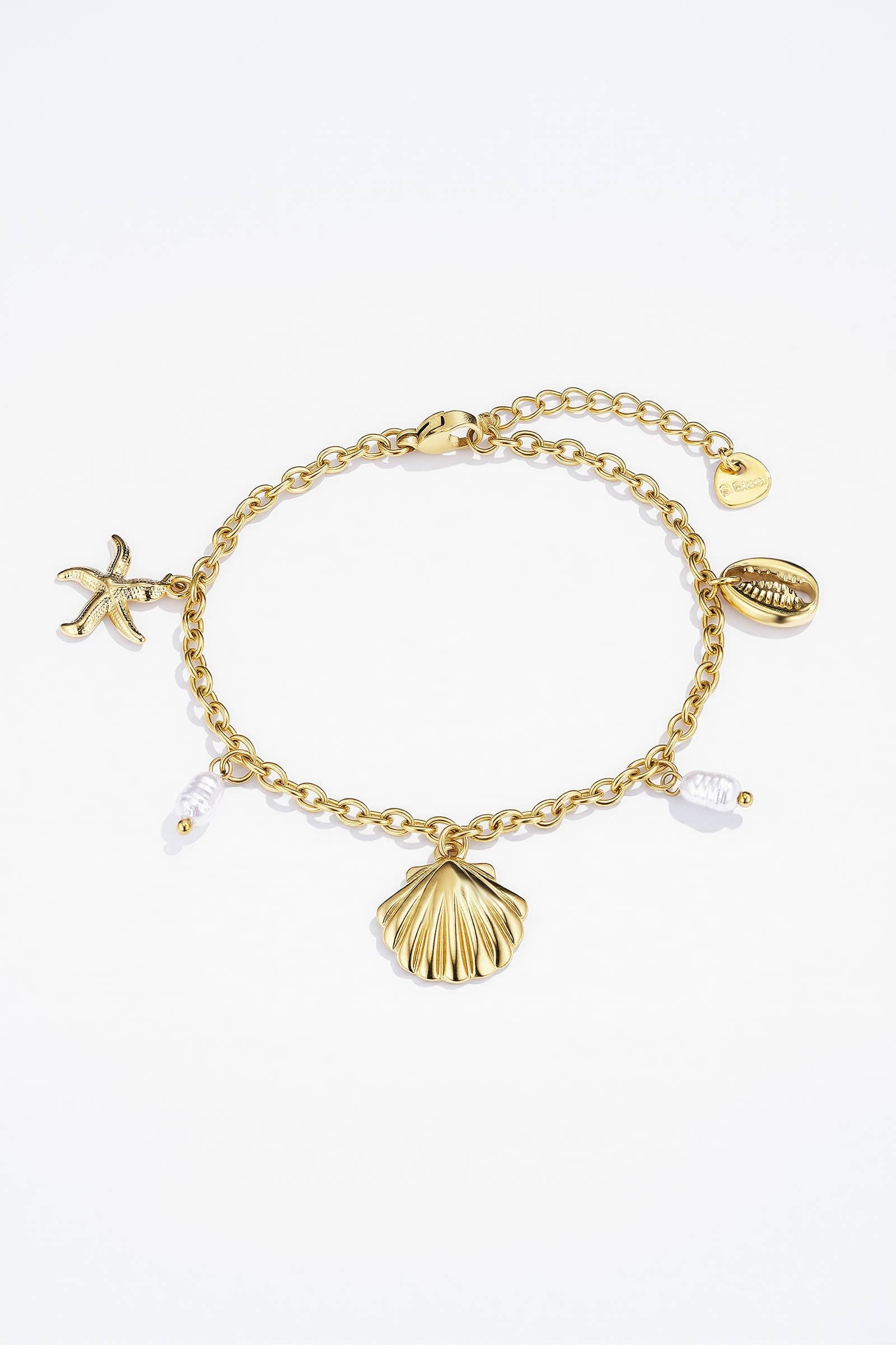 Bracelet coquillage doré en acier inoxydable REBECCA