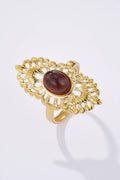 Bague Soleil Ambré en acier inoxydable ALEXA