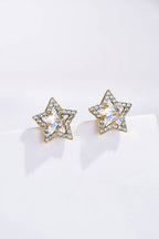 Boucles d'oreilles Étoile Scintillante en acier inoxydable ANNA